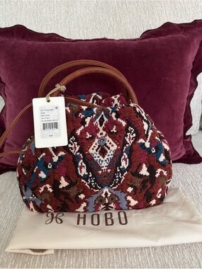 HOBO Darling Damask tapestry leather satchel handbag NWT